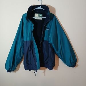 Vintage WearGuard Heavy Jacket Green Blue Nylon Fleece Lined Work Mens 2XL